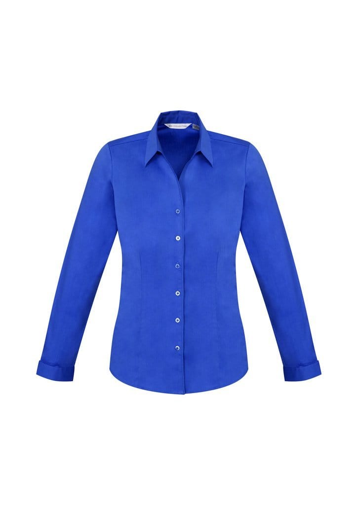 Biz Collection Biz Care Electric Blue / 6 Biz Corporate Women's Monaco Long Sleeve Shirt S770LL