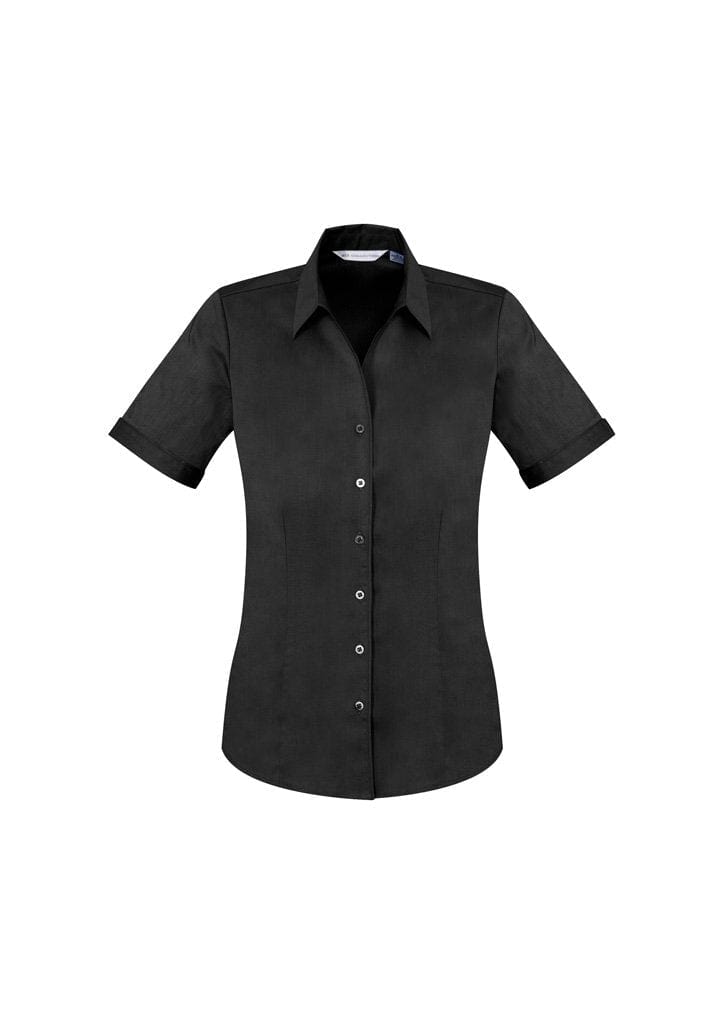 Biz Collection Biz Care Black / 6 Biz Corporate Women's Monaco Short Sleeve Shirt S770LS
