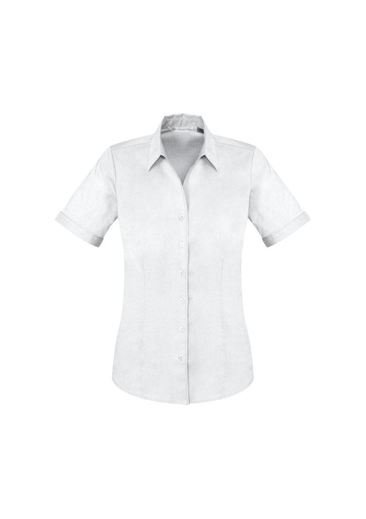 Biz Collection Biz Care White / 18 Biz Corporate Women's Monaco Short Sleeve Shirt S770LS