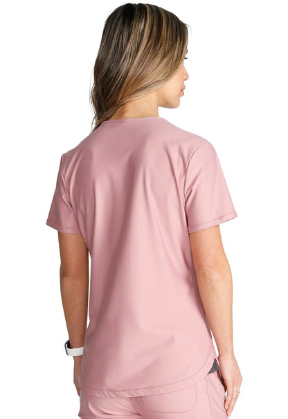 Cherokee Form by Cherokee Cherokee Form V Neck Beauty Top Mauve Orchid CK843