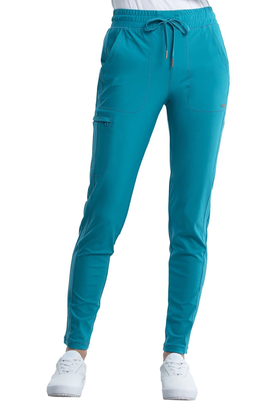 Cherokee Form by Cherokee Teal Blue / XXS Form Cherokee Mid Rise Tapered Leg Drawstring Pant CK095