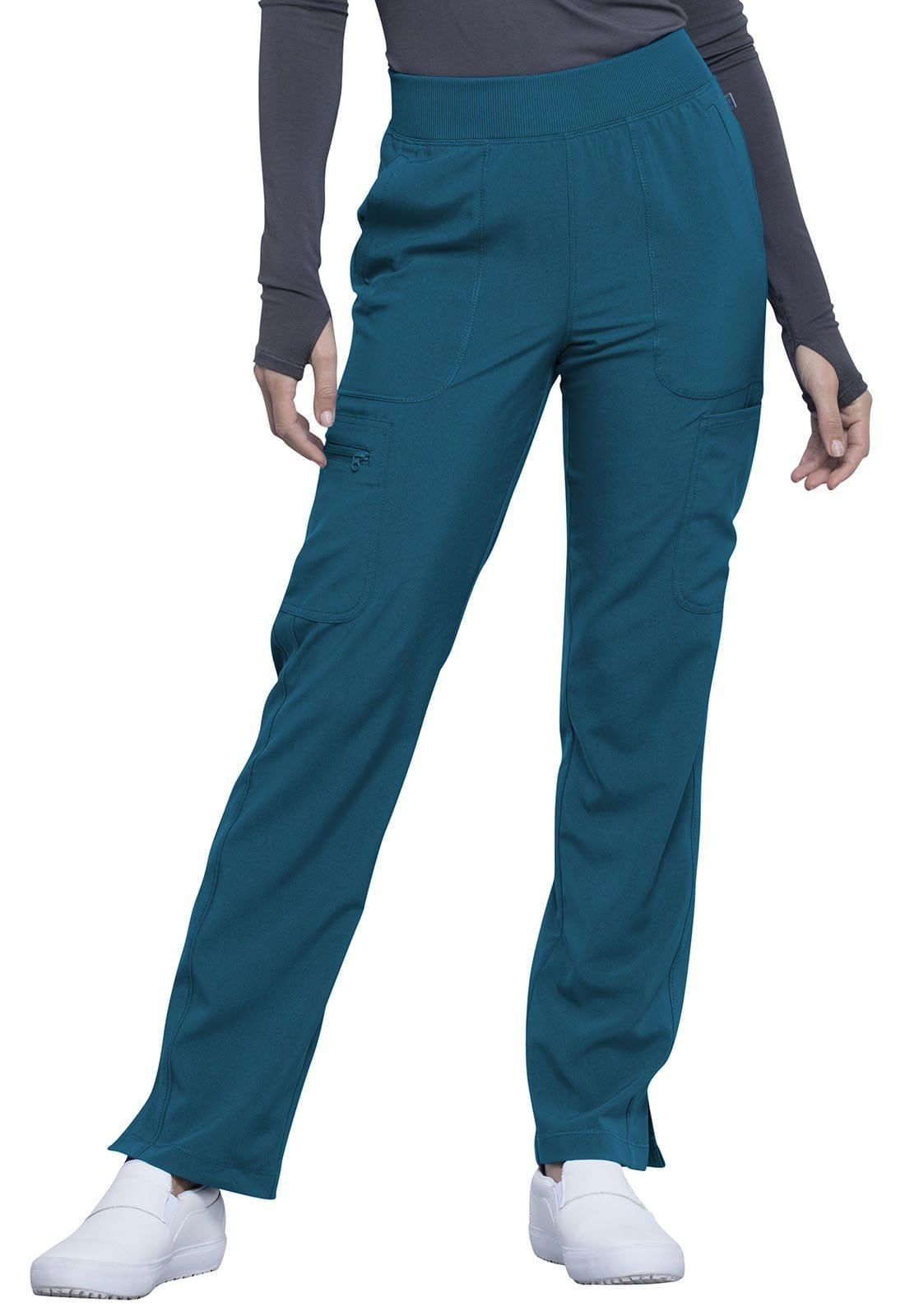 Cherokee Infinity Caribbean Blue / XXS Infinity Mid Rise Tapered Leg Pull-on Pant CK065A