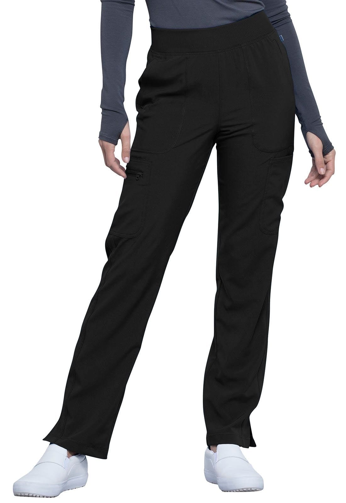 Cherokee Infinity Black / XXS Infinity Mid Rise Tapered Leg Pull-on Pant CK065A