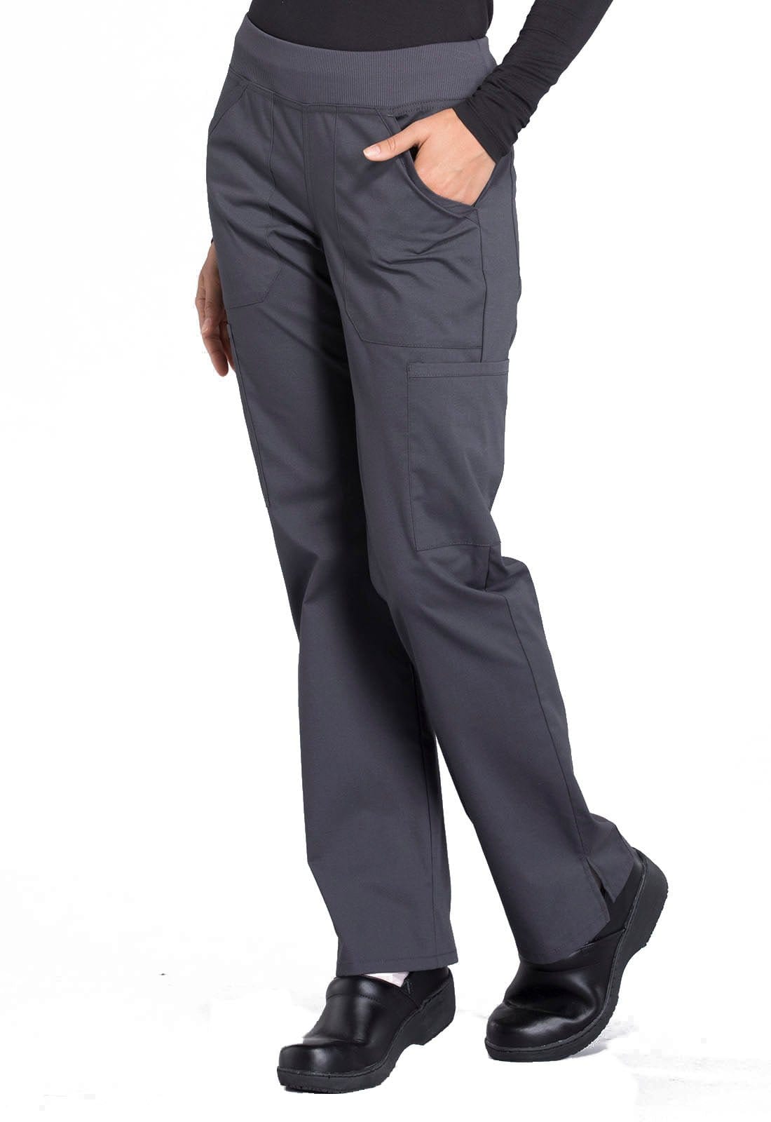 Cherokee Workwear WW Professionals WW Professionals Mid Rise Straight Leg Pull-on Cargo Beauty Pant WW170