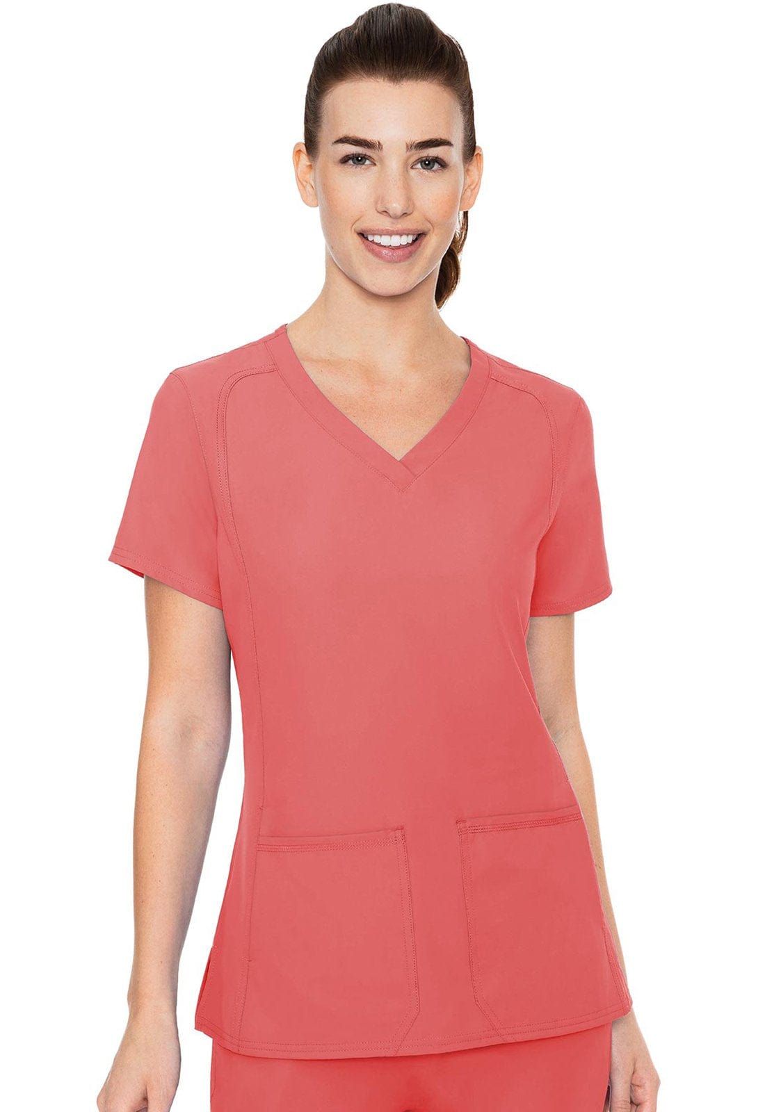 Med Couture MC Insight Coral / 3XL MC Insight  Side Pocket Top MC2468
