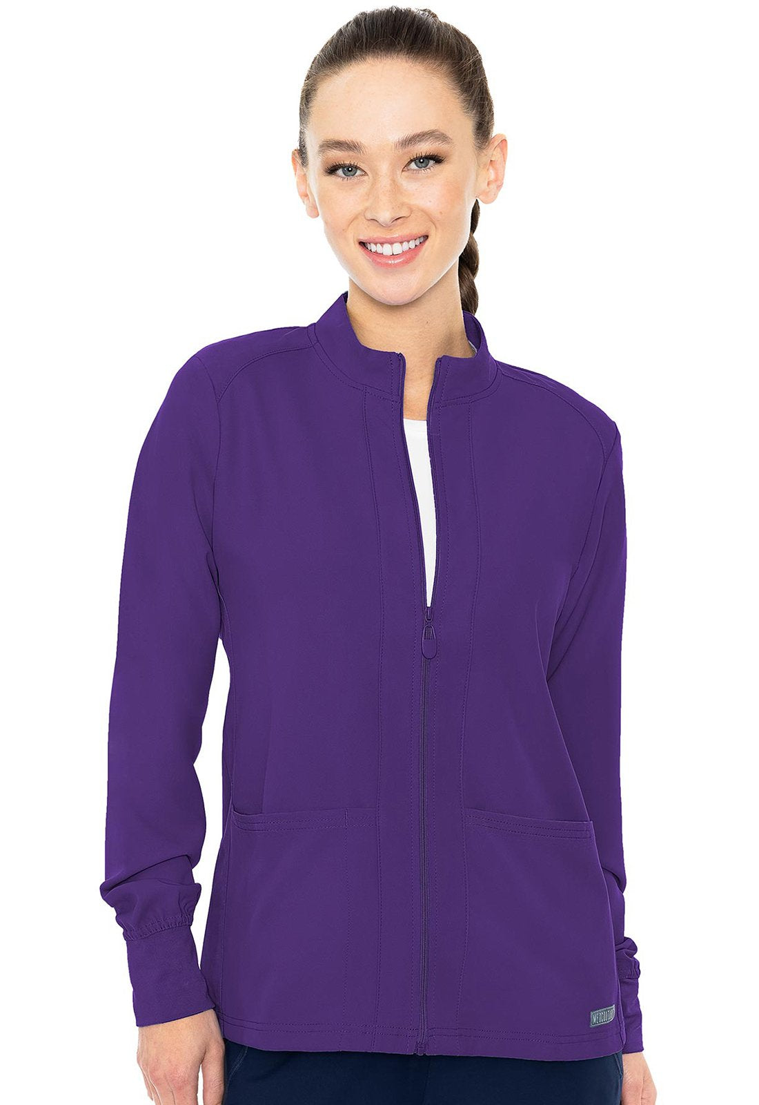 Med Couture MC Insight Grape / 2XL MC Insight  Zip Front Warm-Up With Shoulder Yokes MC2660