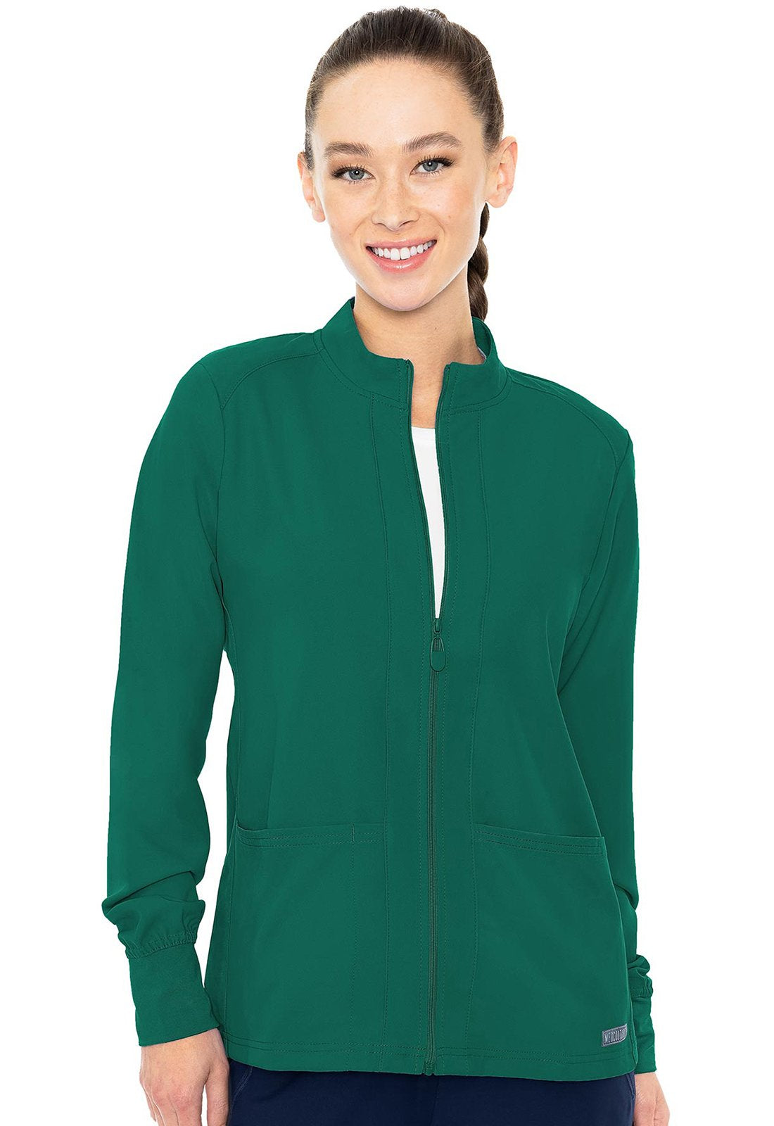 Med Couture MC Insight Hunter Green / 2XL MC Insight  Zip Front Warm-Up With Shoulder Yokes MC2660